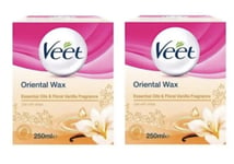 2x VEET WARM MICROWAVABLE WAX FOR FACE AND BODY FOR NORMAL SKIN 250ML