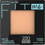 MAYBELLINE Fit Me Matte + Poreless 8.5 g (Pack of 1), Natural Beige 220 