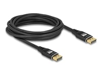 Delock - Displayport-Kabel - Displayport (Hane) Till Displayport (Hane) - Displayport 1.4 - 5 M - 8K60hz Stöd - Svart