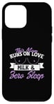 Coque pour iPhone 12 mini Cette maman court avec Love, Milk & Zero Sleep