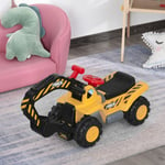 Kids Ride-On Excavator Digger w/ Storage Basketball Net Steering for 1.5 - 4 Yrs