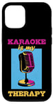 Coque pour iPhone 14 Karaoke is my therapy, Funny Karaoké Party Night