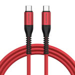 USB C to USB C Cable 39Inches 60W, LENTION Type C 20V/3A Fast Charging Braided Cord Compatible with 2019/2018/2017 MacBook Pro, 2019/2018 iPad Pro & Mac Air, Samsung Galaxy Note 9 S10 S9 - Red