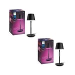 Philips Hue - 2 x Belle Bærbar Lampe Svart - Pakke