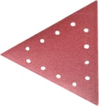 Abrasif Ponceuse Murale Grain 80, 12 Trous, Lot de 10, VELCRO, Abrasifs Triangulaires pour Bois et Plâtre - ABT80