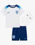 NIKE England Home Baby Mini Kit 2022-23 - Age 9-12 Months - White/Blue - New