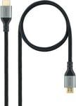 Nanocable 10.15.8102 Câble Hdmi 2.1 Certifié Ultra High Speed Type A Mâle, Résolutions Vidéo Jusqu'À 8K@60Hz Et 4K@120Hz, Noir, 2M[YIN142048]