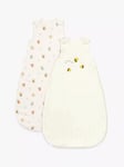 John Lewis Embroidered Bee Baby Sleeping Bag, 0.5/1.5 Tog, Pack of 2