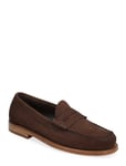 Gh Weejun Heritage Penny Nubuck Designers Loafers Brown G.H. BASS