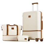 Joyway Set de Valise Voyage, Valises ABS Set de Cabine, Grande Valise Trolley Ultra-Légère, roulettes à 360° et Verrou TSA, Inclus 1 Valise de 28 Pouces, 1 Sac de Voyage et 1 Sac à Bandoulière.