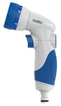 Aqua Control Pistolet One-Touch - Bleu Blanc - Pistolet d'arrosage pour Tuyau avec raccord Standard - Poignée avec 2 Doigts - Pulvérisateur Ergonomique très Facile à Manipuler.