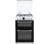 MONTPELLIER MDOG60LW 60 cm Gas Cooker - White & Silver, White,Silver/Grey