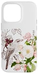 Coque pour iPhone 14 Pro Max Protective Phone Case for Cute Girls Women bird & flower