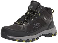 Skechers Men's SELMEN MELANO Hiking Boot, Black Leather W/Synthetic & Mesh, 6.5 UK