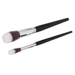 2pcs Blush Highlighter Makeup Brush Soft Hair Setting Powder Brush Cosmetic GF0