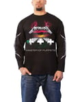 Metallica Master of Puppets Men Long-Sleeve Shirt Black M, 100% Cotton, Regular