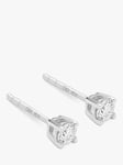 Mogul 18ct White Gold Round Brilliant Solitaire Diamond Stud Earrings, 0.33ct