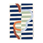 Marimekko Siirto juliste 50x70 cm Powder-dk.blue-lt.blue-coral