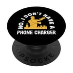 Barman drôle Non, je n'ai pas de chargeur de téléphone PopSockets PopGrip Adhésif