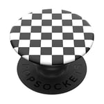 PopSockets: PopGrip Expanding Stand and Grip with a Swappable Top for Phones & Tablets - Checker Black