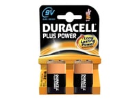 Duracell 2X 9V, Engångsbatteri, 9V, Alkalisk, 9 V, 2 Styck, 84 Mm