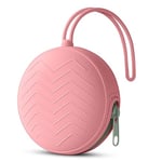 Aolso Boite a Sucette Bebe, Boîte De Rangement en Silicone pour Sucette, Boîte À Sucettes Portable en Silicone pour Bébé, Imperméable, Sans BPA, pour Voyage en Plein Air (Rose)