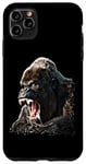 Coque pour iPhone 11 Pro Max Mean Gorilla Face pour hommes, femmes et enfants – Gorilla à dos argenté