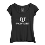 T-Shirt Femme Col Echancré Wayne Entreprises Geek Jeux Video Serie Film