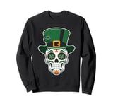 Sugar Skull Saint Lucky St Patrick Sweatshirt