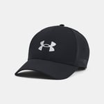 Casquette Under Armour Driver Rain Stretch Fit pour homme Noir / Metallique Argent L/XL