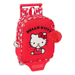 School Bag Hello Kitty Iconic White Red 22 x 27 x 10 cm