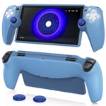 FYOUNG Coque de Protection pour Playstation Portal, Coque de Protection en Silicone Souple avec Protection complète et poignées antidérapantes pour Lecteur à Distance Playstation Portal (Bleu Clair)