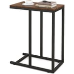 Costway - Table dAppoint, Bout de Canape en Forme c, Gueridon pour Canapé, Cadre en Métal, Petite Table Basse Salon, Table Étroite pour Chambre, 45,5