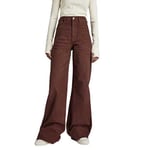 G-STAR RAW Women's Deck Ultra High Wide Leg Pants, Brown (chocolate lab gd D20987-D111-D326), 25W / 32L