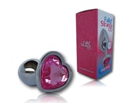 Mini Plug Stimulateur Anal en Métal Plug Lisse Avec Pierre Rosa A Coeur