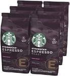 STARBUCKS Espresso Roast Dark Roast Whole Bean Coffee, 200 g (Pack of 6)