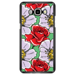 Bjornberry Skal Samsung Galaxy J7 (2016) - Rött & Vitt Blomster