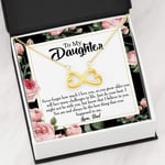 Dad to Daughter Best Thing Infinity Love Necklace Heartfelt Daughter Card & Pendant Stainless Steel Or 18k Gold