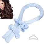 (Blue)Curling Foam Hair Roller Heatless Hair Curlers Headband Sleeping HOT