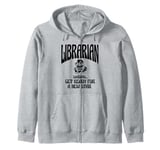 Librarian Loading Get Ready For A New Star Library Book Zip Hoodie