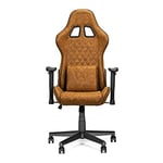 Ranqer Felix Office Chaise Gaming - Chaise de Bureau Ergonomique avec accoudoirs, Dossier et Coussins réglables, Support métallique et Base en Nylon Stable, Set-up Gaming et productivité - Brun