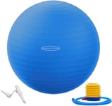 BalanceFrom Anti-Burst and Slip Resistant Exercise Ball Yoga Ball Fitness Ball Birthing Ball with Quick Pump, 2,000-Pound Capacity (68-75cm, XL, Blue)