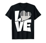 Piano Lover Music Heart Love Keyboard Musician Pianist Gifts T-Shirt