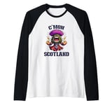 Scottish Thistle C'Mon Scotland Raglan Baseball Tee