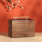 RR-YRN Luxury Large Wooden Jewelry Storage Box 4-Layer Velvet Earrings Necklace Storage Box Gift Jewelry Display Cabinet