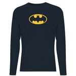 Justice League Batman Logo Men's Long Sleeve T-Shirt - Navy - XXL - Navy