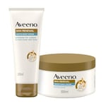 Aveeno Skin Renewal Body Duo | Nourishing Skincare Bundle with Aveeno Smoothing Cream (300ml) and Gentle Body Scrub (200ml) for Softer, Smoother & Brighter Skin in 1 Week