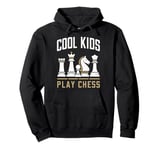 Chess Cool Kids Play Chess Queen King Tower Horse Pullover Hoodie