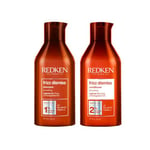 REDKEN, Shampoing & Après-Shampoing Anti-Frisottis pour Cheveux Rebelles & Indisciplinés, Protection contre l'Humidité, Frizz Dismiss, 300 ml + 300 ml