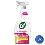 3X Cif Dégraissant Déclencheur 650 Ml. Eau De Javel Citron Fabriqué En France